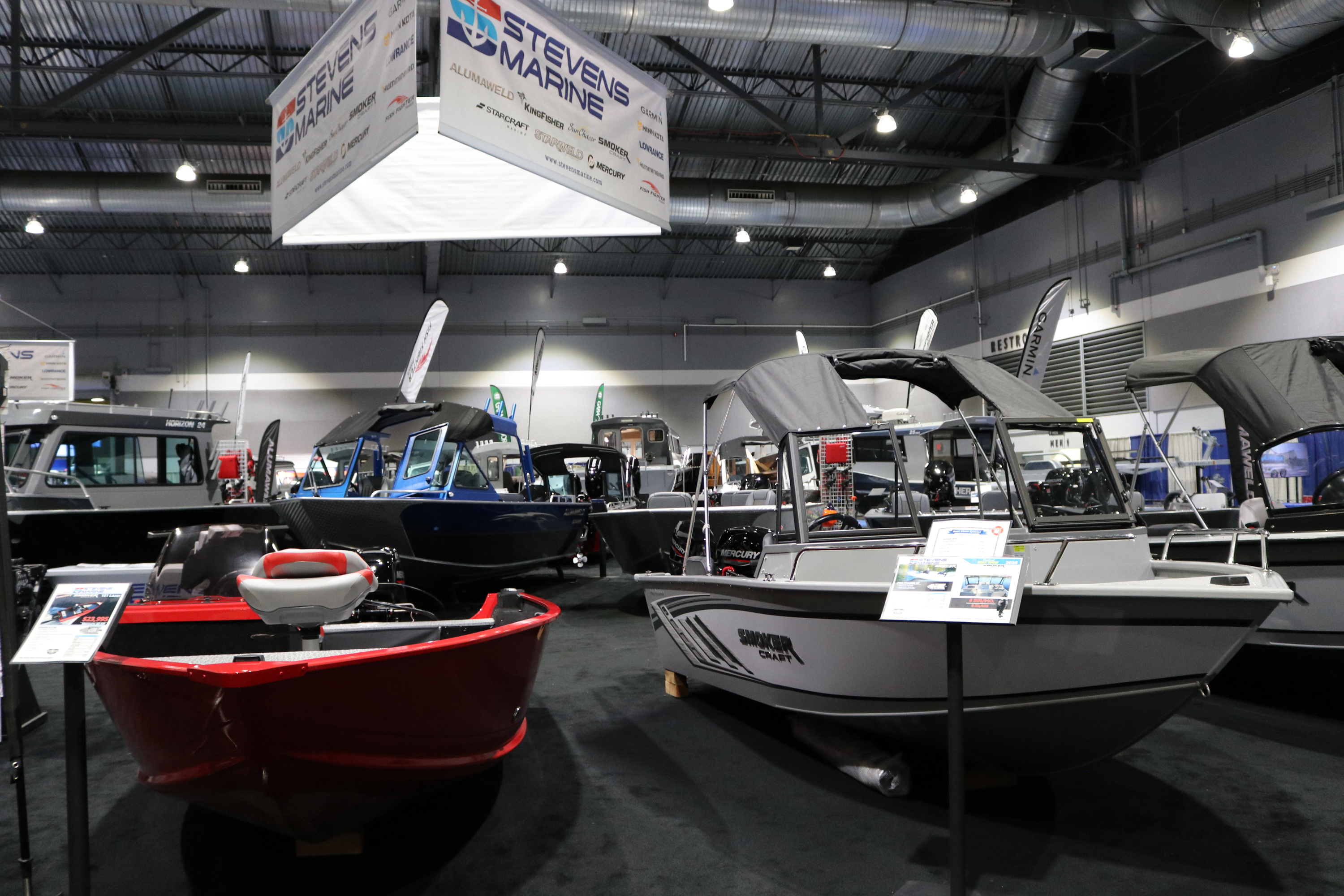 Go to stevensmarine.com (2023%20Boat%20Show subpage)